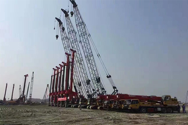 山鋼集團日照鋼鐵精品基地(煉鐵、煉鋼、燒結、球團、焦化)樁基工程